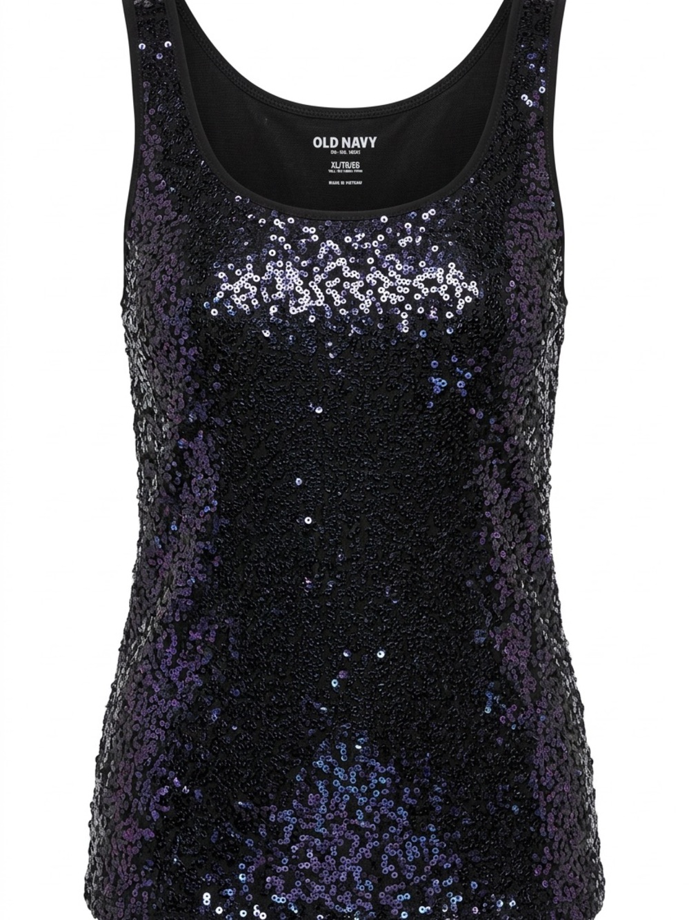 NWT Old Navy Black Sequin Tank Top XL Tall Holiday Party